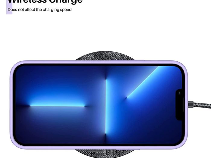 Liquid Silicone Shockproof Case For iPhone 13 Pro Luxury Soft Phone Cover Purple New - FHT4IP13PLK