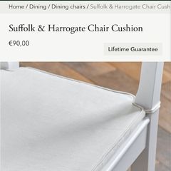 New Neptune Suffolk and Harrogate chair CUSHION x 2 in Archie misty grey