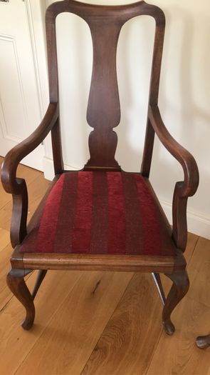 Set of two walnut chairs