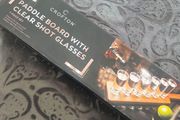 Shot glasses and board