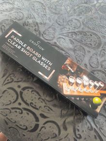 Shot glasses and board