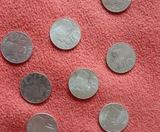 10 Austrian 10-Schilling Silver coins
