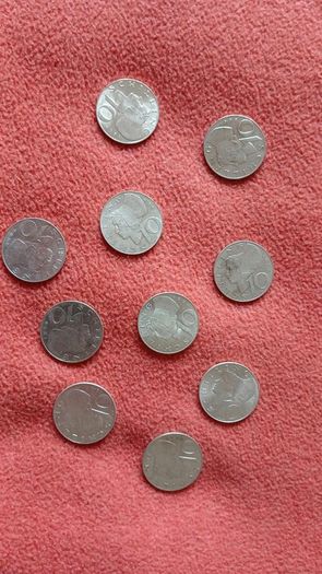 10 Austrian 10-Schilling Silver coins