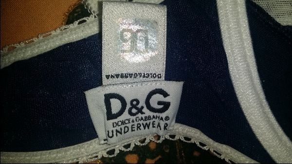 D&G paisley navy/white printed underwired bra size UK34C EUR75C Postage included