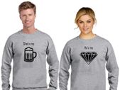 Beer and Diamond Couple Sweatshirts (set) valentines day gift