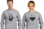Beer and Diamond Couple Sweatshirts (set) valentines day gift