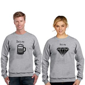 Beer and Diamond Couple Sweatshirts (set) valentines day gift