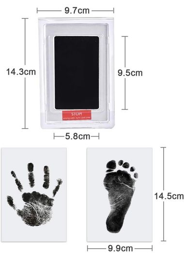 Baby Handprint and Footprint Kit, 3 Baby Handprint Ink Pads with Clean-Touch, 6 Imprint Cards, Pet Paw Print, Inkless Print Kit Safe Non-Toxic for baby Feet and Hands, Family Keepsake (FREE POSTAGE)