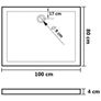 Shower Base Tray with Dots White 80x100x4 cm ABS Image 3