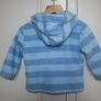 Blue Striped Microfleece with Hood Age 3 - 6 Months Image 2