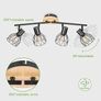 Spot Light Fittings for Ceilings Rotatable - Kitchen Lighting Ceiling Lights Wood - 4 Spotlights Ceiling Lights Black Wall Lights Living Room - Industrial Kitchen Lights E14 Wire Cage No Bulb Image 6