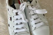 Callaghan White Leather Laced Wedge Trainers- Size 41