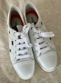 Callaghan White Leather Laced Wedge Trainers- Size 41
