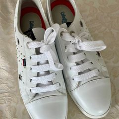 Callaghan White Leather Laced Wedge Trainers- Size 41