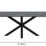 kitchen table. Modern Dining Table 2m x 1m Steel Base & Glass Top Image 4