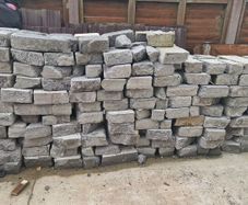 used blocks and timber