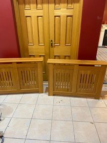 Solid Oak radiator covers