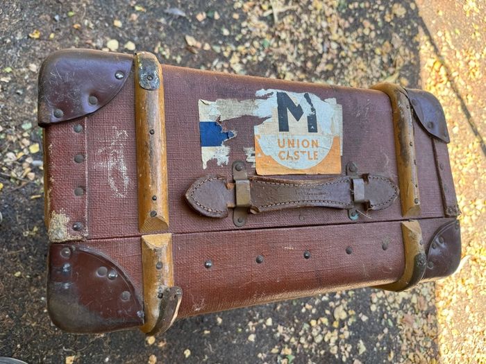 Vintage Mid-Century Union-Castle Line Ocean Liner Steamer Trunk / Suitcase (c. 1950s/60s)