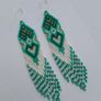 Turquoise Mermaid earrings, silver ear hook Image 5