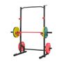 Power Cage Squat Rack, Multifunctional Power Rack Home Gym, Strength Training Workout Equipment with 4 Band Pegs, Adjustable J-Hooks & Safety Bars for Barbell Squat Bench Press Pull-Up Image 9