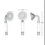 Triton Traditional Shower Handset White/Chrome Image 5