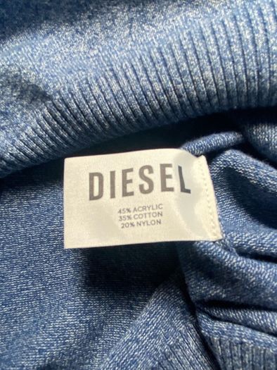 Diesel Mens Light Blue Marl Jumper Size XL