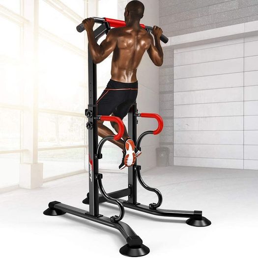 _Power Tower Multifunctional Muscle Tower Height Adjustable Vertical Multifunctional Muscle Strength Training, Pull-Up Machine for Home and Gym