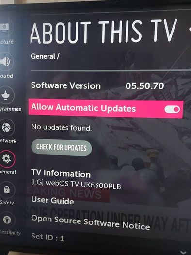 LG 49" smart 4K TV