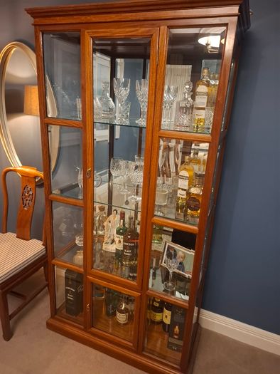 Fefco Antique Rosewood Display Cabinet