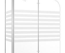 Bath Enclosure 120x68x130 cm Tempered Glass Stripe