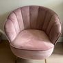 Pink velvet chair Image 2