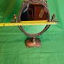 Ornate Victorian Style Brass Swivel Vanity Mirror  Antique Dressing Table Mirror Image 2