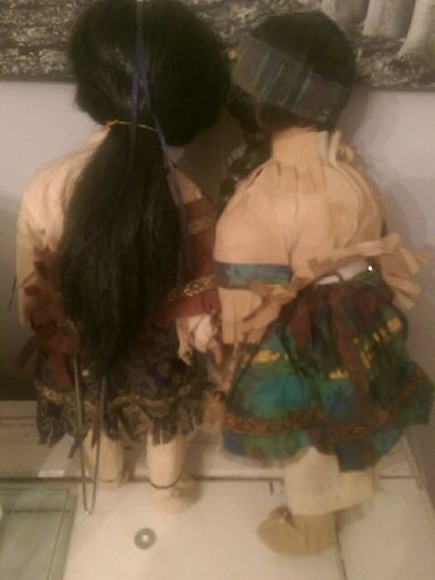 Pair of Indians porcelain doll s
