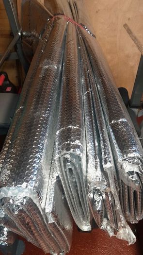 Sheets of Reflective foil.