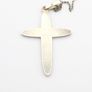 925 Vintage Sterling Silver Signed Cross Necklace Image 3
