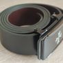 Men's Sleek Black Faux Leather Belt with Automatic Alloy Buckle - Business Casual Accessory, Adjustable, Anti-Theft Depository Style Image 3