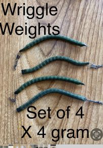 Sets of 4  X 6  GRAM wriggle weights for salmon & trout