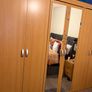 Large Solid Wooden Wardrobe with Mirrors & Storage Image 2