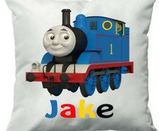 thomas tank train cushion with any personalised name
