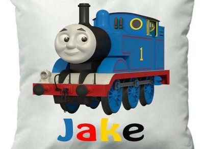 thomas tank train cushion with any personalised name