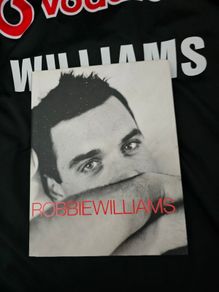 Robbie williams signed book and Jersey
