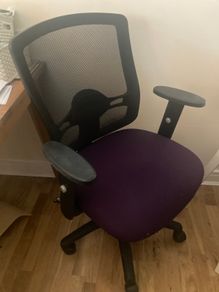 Desk chair - purple seat and black mesh back