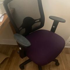 Desk chair - purple seat and black mesh back