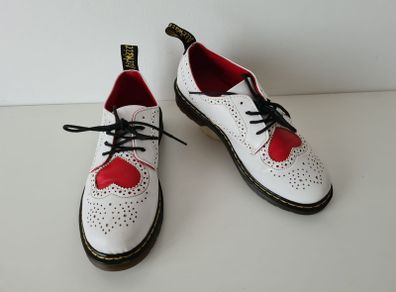 Dr Martens Bentley Joyce uk3 brogue white heart Valentine 1461