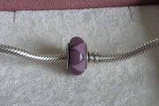 Pandora Purple triangles murano glass charm perfect condition