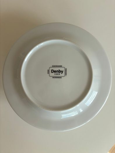 8 x Denby white salad plates
