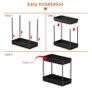 2 Pack Under Sink Storage - Kitchen Storage and Organisation, 2 Tier Kitchen Under Sink Shelf, Multi-Purpose Organisation for Bathroom,Black Image 3