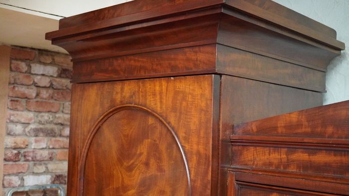 William IV Solid Mahogany Compactum Wardrobe