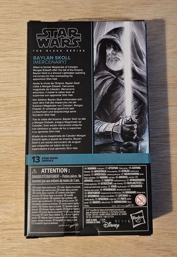 Star Wars Baylan Skoll 6" Scale Black Series New & Unopened