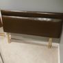 headboard 5ft brown leather Image 4